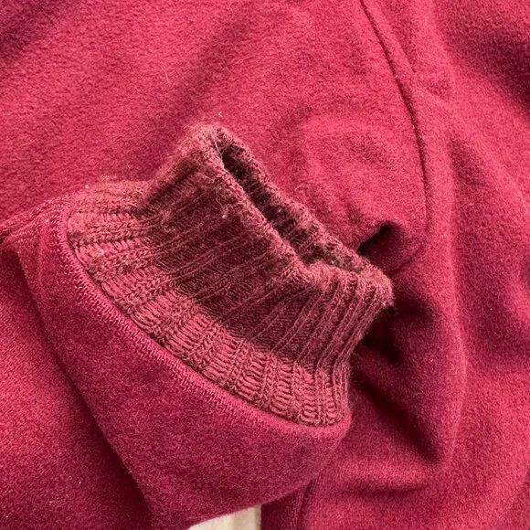 Vintage 80s LL Bean Plaid Lined Wool Bomber Jacket Coat Mens Size Large Red READ - Picture 10 of 16